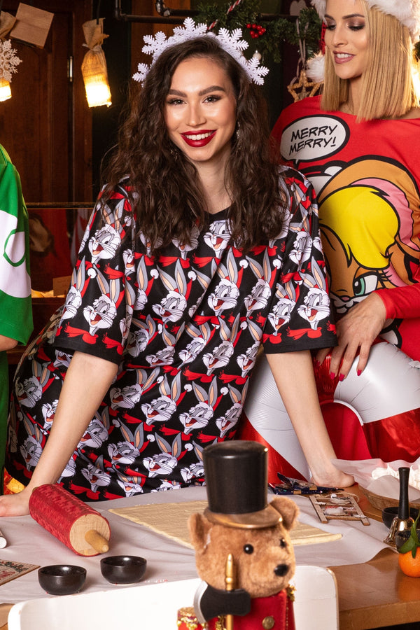 Galla WarnerBros. X-Mas fekete tunika