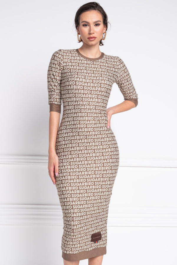 Romahi Small Logo Brown Dress