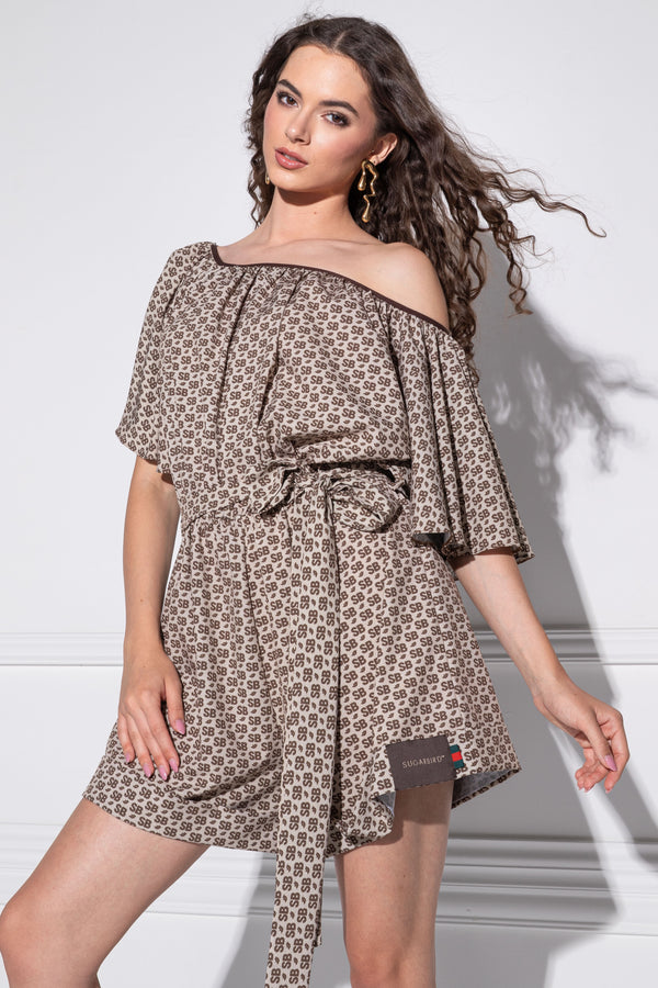 Kiwi Small Monogram Beige overalls