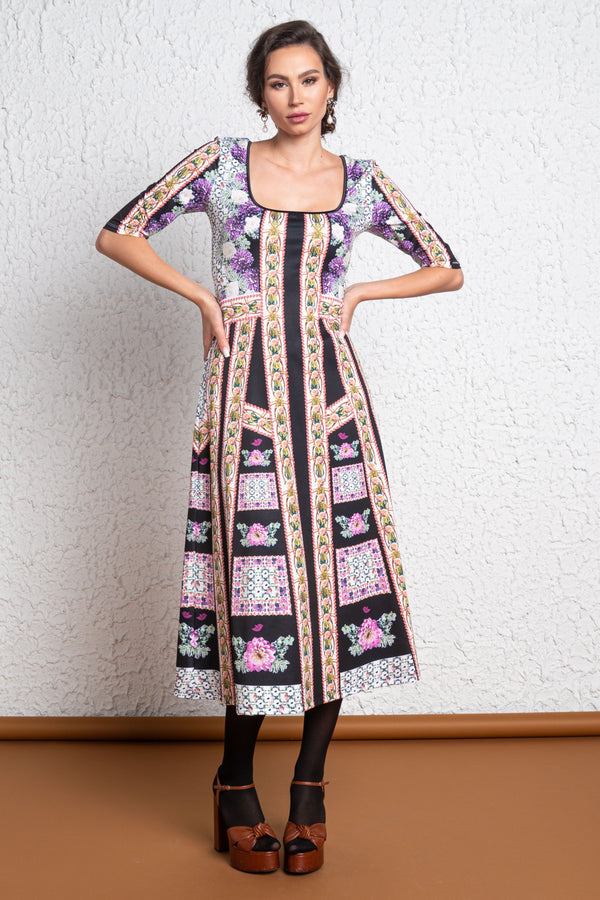 Tikkala florissimo black dress