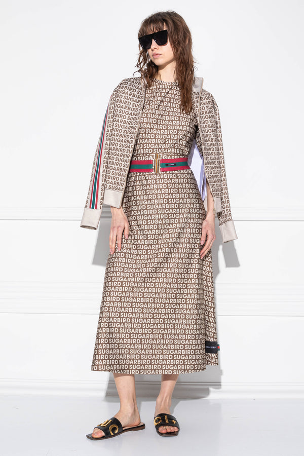 Tilla Small Logo Brown Dress
