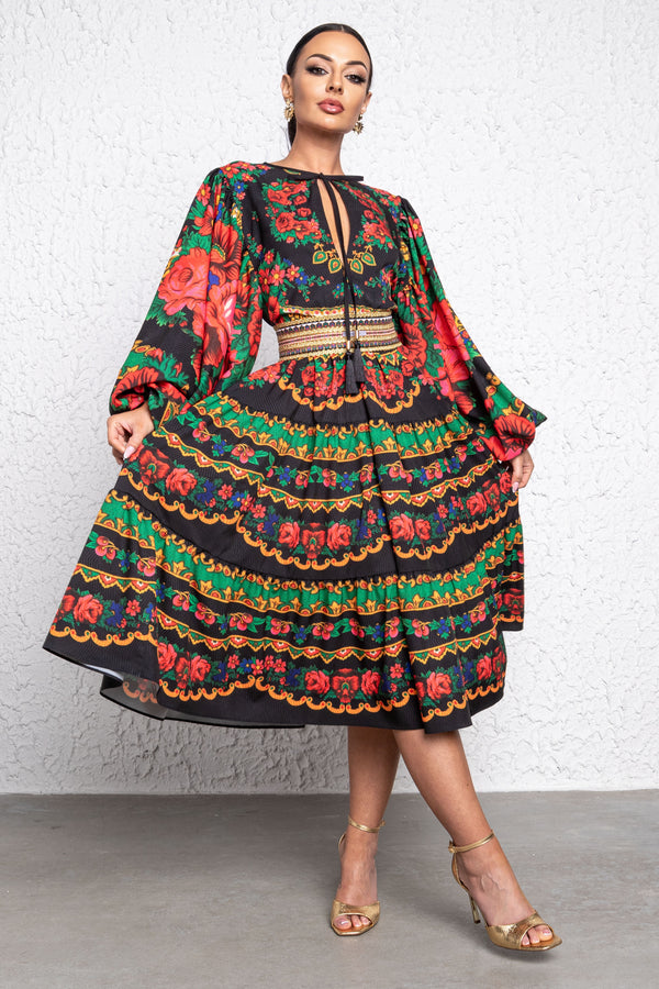 Terka Long <tc>Czukormadár</tc> Gypsy black dress