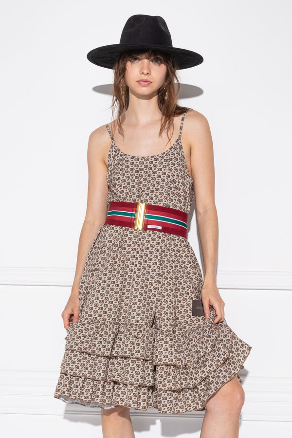 Alessia Small Monogram Beige Dress