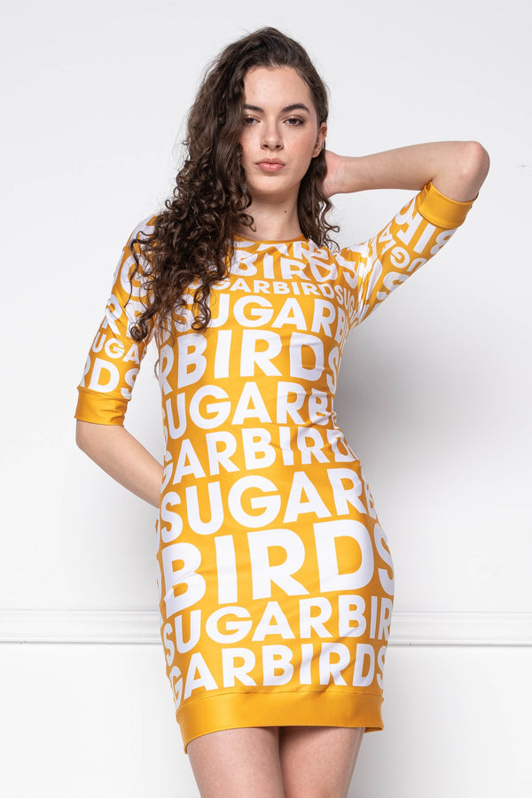 Ronani Color Monogram Yellow Dress