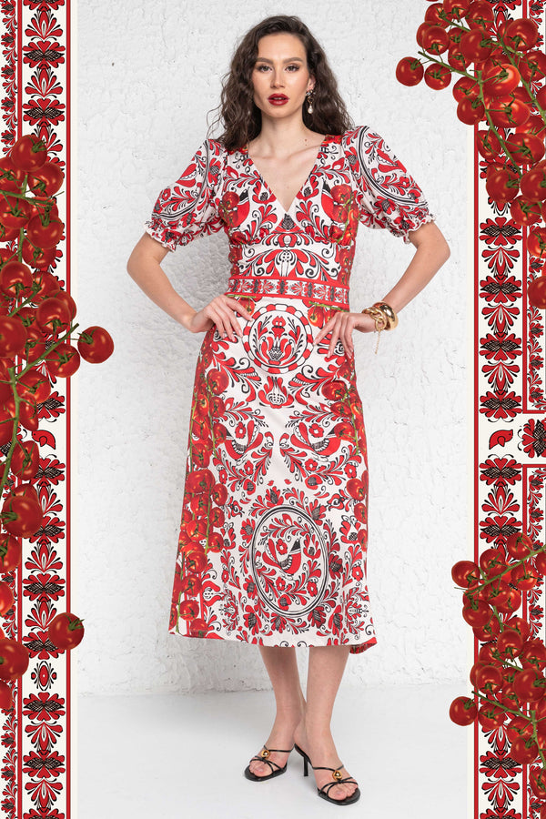 <tc>Larion Korondi Pomodoro dress</tc>