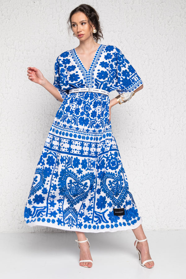 Basma <tc>Kalotaszeg</tc> Blue dress