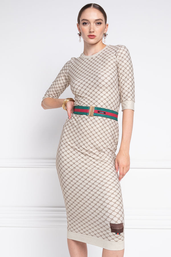Romahi Rombus Beige Dress