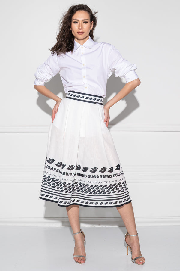 Carrye Monogram White szoknya