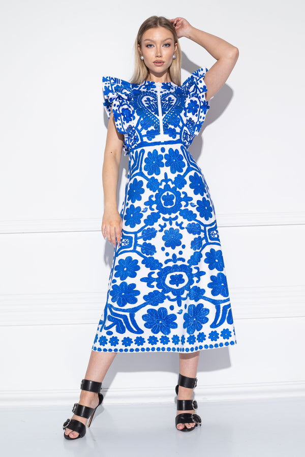 Camy Kalotaszeg Blue ruha
