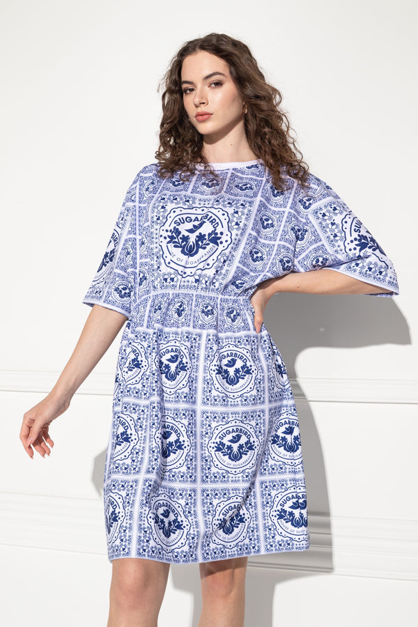 Torres Big <tc>Czukormadár Blue-Dye</tc> white <tc>tunic</tc>