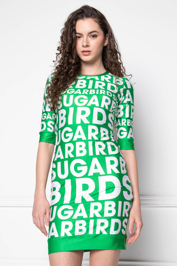 Ronani Color Monogram Green Dress