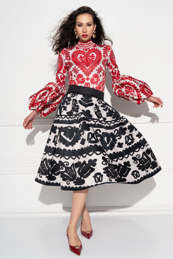 Cemena <tc>Kalotaszeg</tc> Beige skirt
