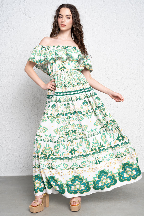 Copacabana Porcelain Green Dress