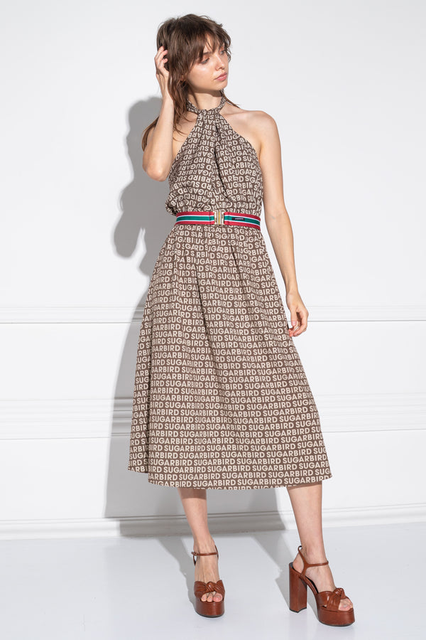 Dorty-Derena Long Logo Brown ruha
