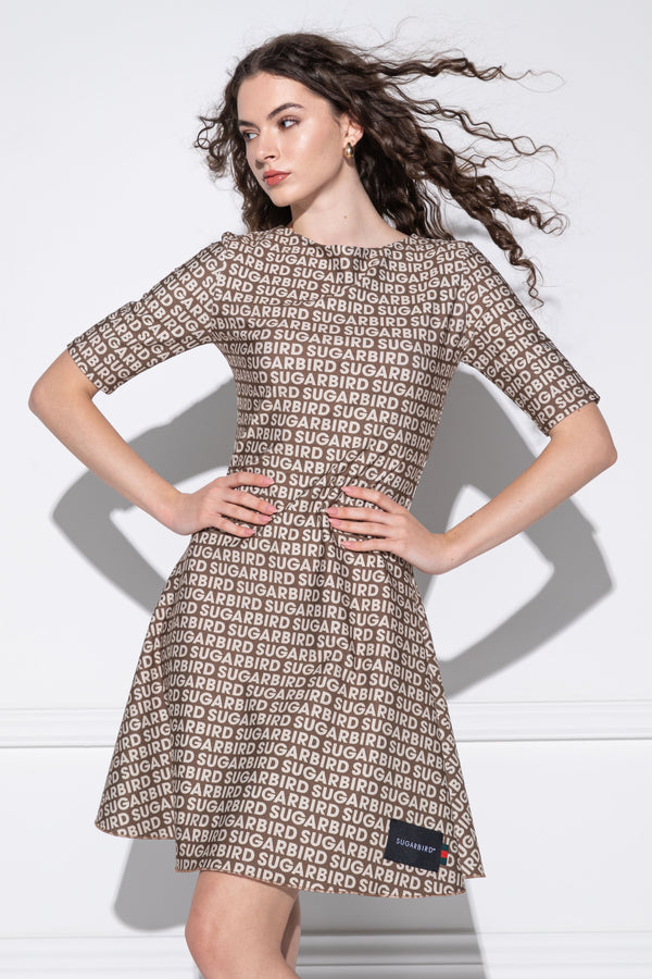 Montika Small Logo Brown Dress