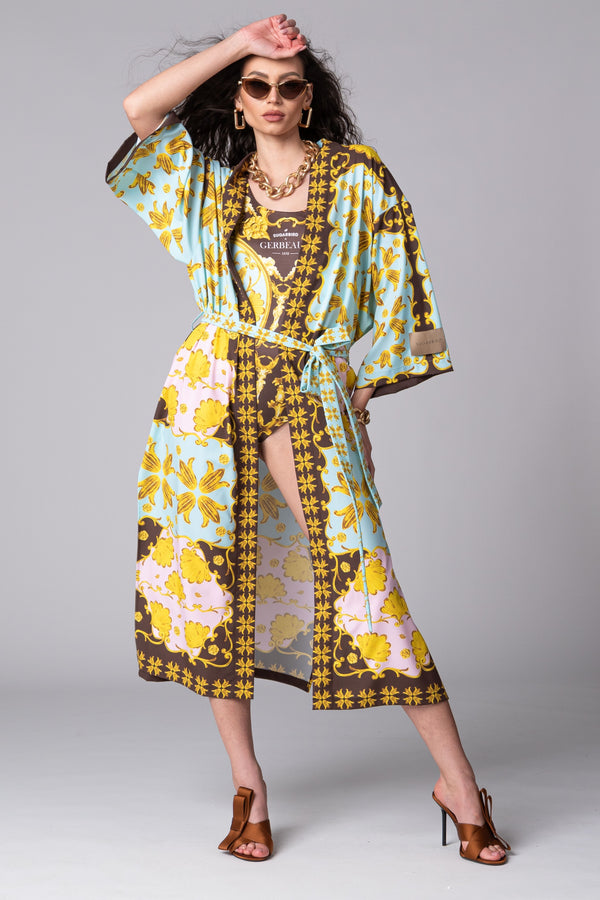 Yerta Gerbeaud Turquoise Kimono