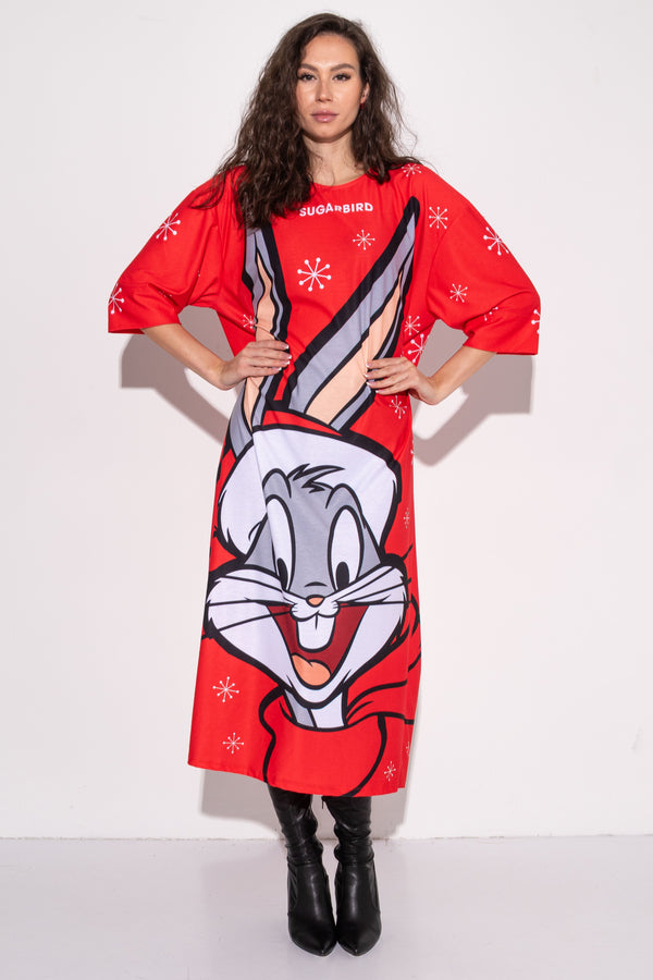 Lalan WarnerBros. X-Mas piros ruha