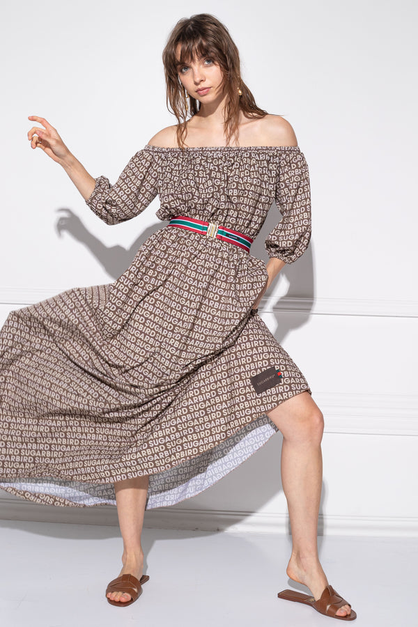 Copacabana Small Logo Brown Dress