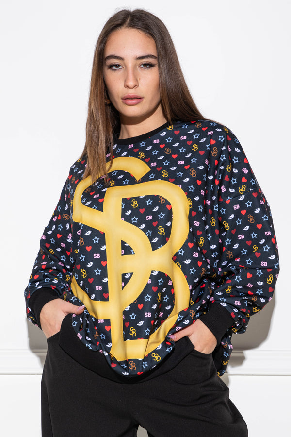 Boogie Gold Monogram pulóver