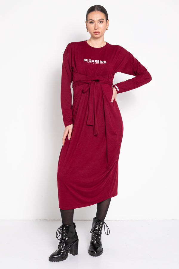 Rada Basic Logo burgundy ruha