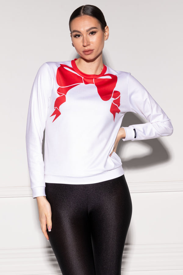 Forcett X-Mas Bow white sweater