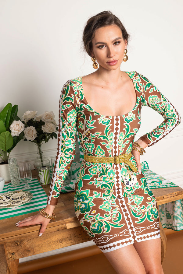<tc>Laina Mahagony Porcelain dress</tc>