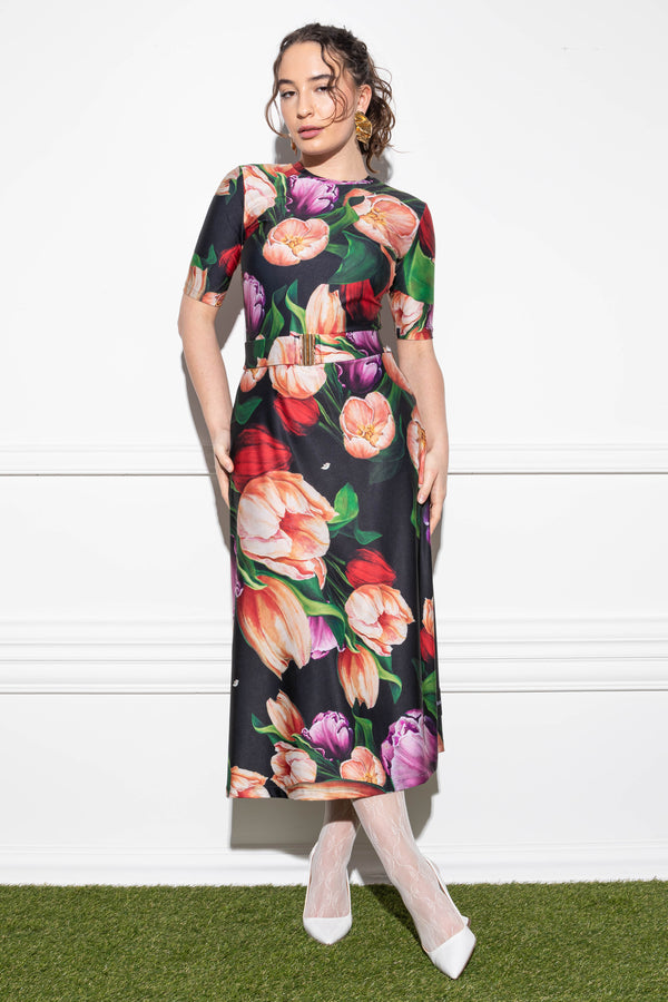 Tilael la vie en tulip black dress