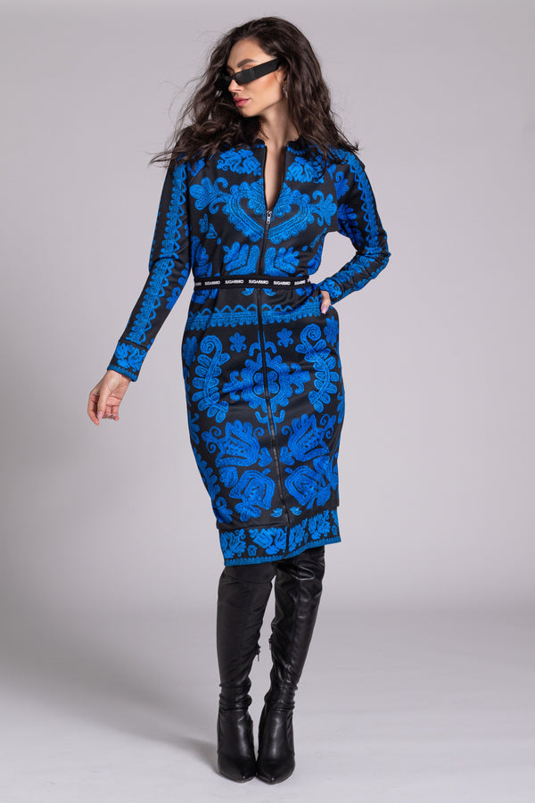 Cross <tc>Kalotaszeg</tc> Blue cardigan