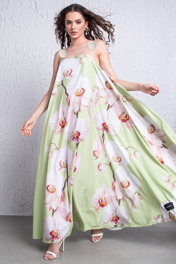 Zenina La Vie En Orchid zöld ruha