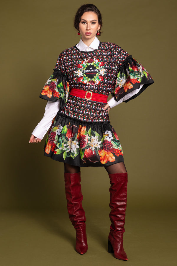 Frill Pomegranate <tc>tunic</tc>