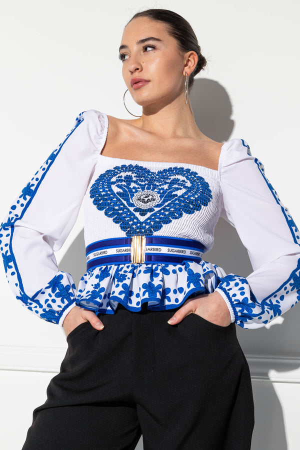 Fanna Kalotaszeg Blue felső