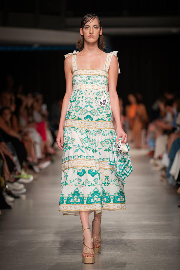 Jola porcelain green dress