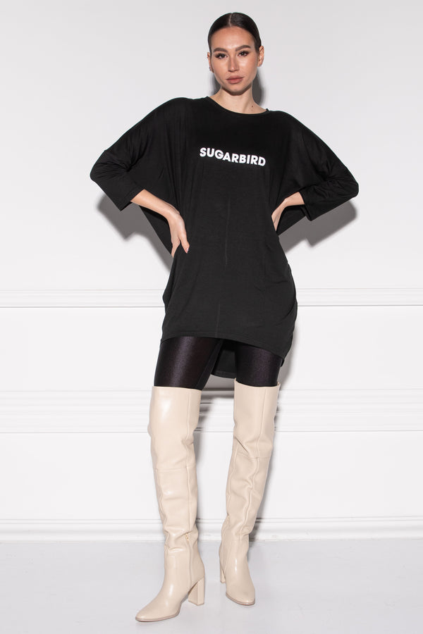 Pihe Basic Color fekete tunika