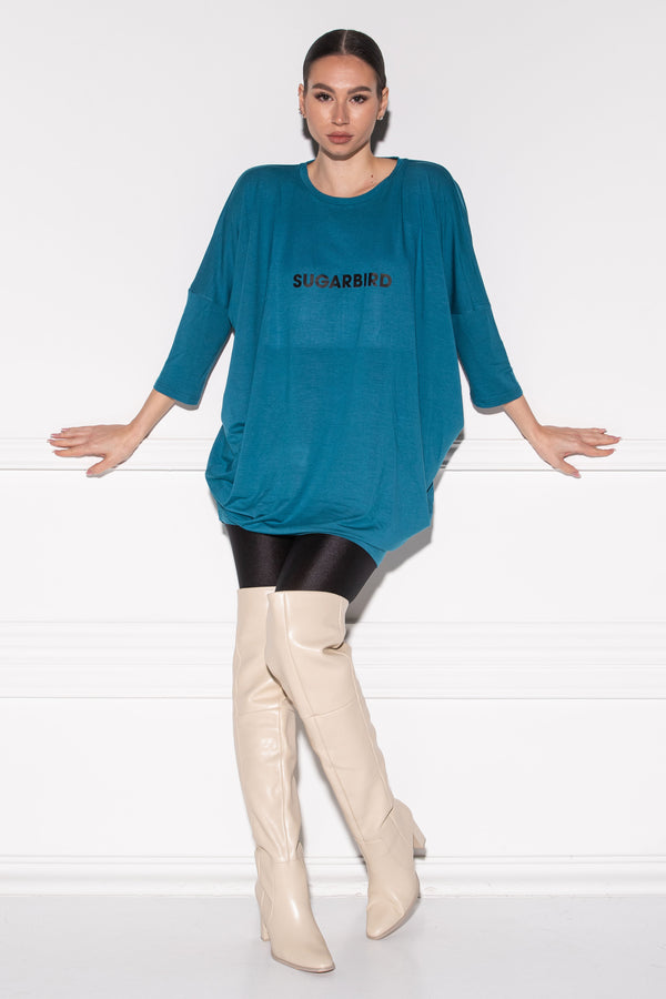 Pihe Basic Color türkizzöld tunika