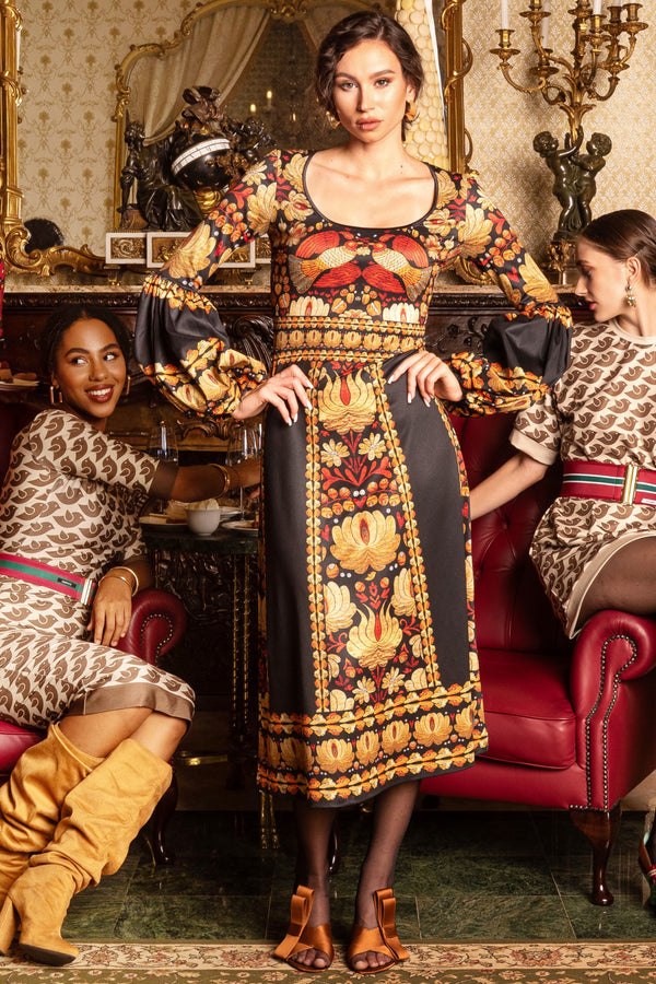 Rellu Matyó Gold Dress